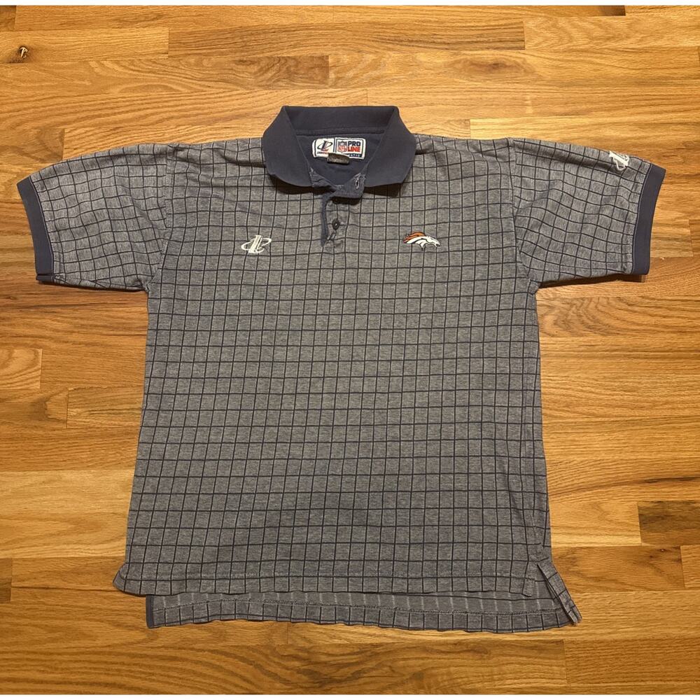 VTG. Original Classic NFL Denver Broncos Logo Pro Line Polo Size Large